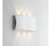 INTEC Aplique LED para exterior Betle, blanca, ancho 17 cm, metal, CCT