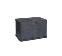 Intec - Baúl de almacenamiento exterior 170L - Cofre de jardín antracita, 78 x 55 x 52 cm, resina - asas de transporte