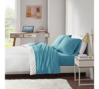 Intelligent Design Juego de Ropa de Cama Acogedor para Todas Las Estaciones, Funda de Almohada a Juego, Mezcla de poliéster, Verde Azulado, Queen
