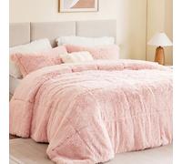Intelligent Design Moderno Juego de Cama Casual para Todas Las Estaciones con Funda a Juego, visón sólido, Fibra de poliéster, Rubor, matrimonial/Queen