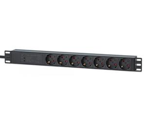 Intellinet 7-Outlet Power Strip with 2m Cable and Surge Protection