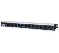 Intellinet 711449 unidad de distribución de energía (PDU) 12 salidas AC Negro, Gris