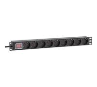 Intellinet Regleta de enchufes INT 715133 – 19", 9 enchufes, con cable de 2 m y interruptor