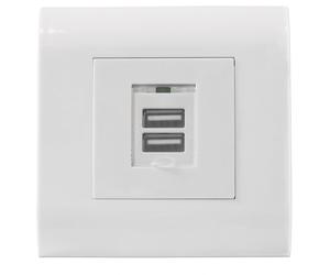 Intellinet 772211 toma de corriente USB A Blanco