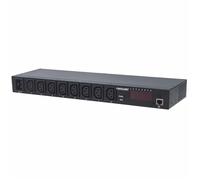 Intellinet PDU Inteligente 19 pulgadas 1U con 8 Puertos C13, Negro