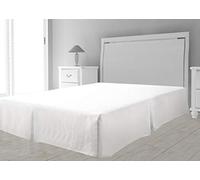Intemporel Faldón de Cama Microfibra, Poliéster, Blanco, 180 x 200 cm