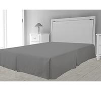 Intemporel Faldón de Cama Microfibra, Poliéster, Gris, 140 x 190 cm