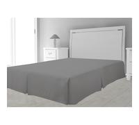 Intemporel Faldón de Cama Microfibra, Poliéster, Gris, 180 x 200 cm