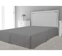 Intemporel Faldón de Cama Microfibra, Poliéster, Gris, 90 x 190 cm