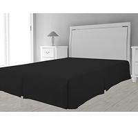 Intemporel Funda de somier de microfibra, Negro, 160 x 200 cm