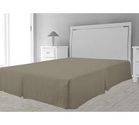 Intemporel Funda de somier de microfibra, Beige (Topo), 160 x 200 cm