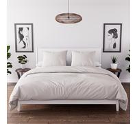 Intemporel, Juego de funda para edredón, Microfibra lavada, Crudo, 260 x 240 cm