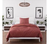 Intemporel Set Funda nórdica de Microfibra Lavada 140x200 cm Boheme Ladrillo