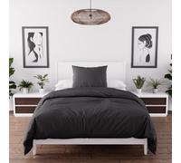 Intemporel Set Funda nórdica de Microfibra Lavada 140x200 cm Boheme Negro