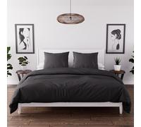 Intemporel Set Funda nórdica de Microfibra Lavada 240x220 cm Boheme Negro