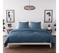 Intemporel Set Funda nórdica de Microfibra Lavada 240x220 cm Boheme Pato Azul