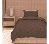 Intemporel Soleil d'ocre, Juego de Funda para edredón 3D Microfibra 140 x 200 cm Gaia Brun