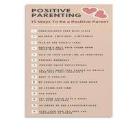 Intentional Parenting Poster Calm Response Techniques for Home Office Wall