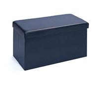 Inter Link - Caja de almacenaje con tapa - Grande - Caja plegable - Cajas lavables - Poliuretano - Gran espacio de almacenaje - Para ropa, juguetes - Espacio de almacenaje - 76 x 38 x 38 cm - Negro - Setto