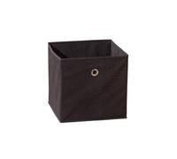 Inter Link - Caja de almacenaje plegable - Portaobjetos plegable - Caja de tela plegable - Caja de almacenaje para separador de ambientes o estantería - 32 x 32 x 32 cm - Con orificio para los dedos - Winny - Negro