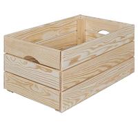 Inter Link - Caja de Madera Maciza Apilable Para Almacenaje - Ahorro de Espacio, Práctica - Para Fruta, Verdura, Vino, Jardín, Baño, Cuarto de Juegos - 44 x 31 x 23 cm Valloni M