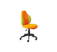 Inter Link - Silla de Oficina - Silla de Oficina para niños - Funda de Malla - Naranja y Verde - Jessi
