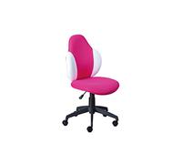 Inter Link - Silla de Oficina - Silla de Oficina para niños - Revestimiento de Malla - Rosa y Blanco - Jessi