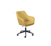 Inter Link - Silla giratoria - Silla de Oficina - Home Office - Asiento Tipo Cubo - Altura Regulable - Ruedas de Seguridad - Workrelaxed - hasta 100 Kg Aprox. - Curry