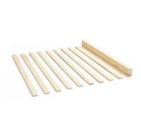 Inter Link - Somier 90 x 200- Somier sobre ruedas - Lamas para 1 persona - Pino macizo - Natural - AxPxH : 200x90x2 cm
