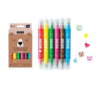 INTER SET DE 6 ROTULADORES JUMBO CON SELLO BEBE CAJA:6 unidades BEBE