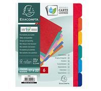 Intercalaires nature future carte lustree 225g 6 positions - format ecolier 17x22cm