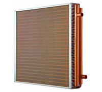 Intercambiador de calor agua-aire, serpentín de intercambiador de calor para sistemas de climatización con tubos de cobre y aletas de aluminio, de 610 x 610 mm, con una capacidad de 225.000 BTU, diseñ