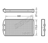 Intercambiador de calor, calefacción interior DENSO DRR12008