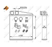 Calefactor Aletas refrigeración soldadas 58211 NRF para RENAULT NISSAN