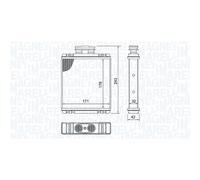 Intercambiador de calor, calefacción interior MAGNETI MARELLI 350218517000