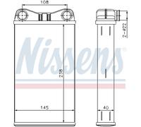 Intercambiador de calor, calefacción interior NISSENS 70227