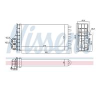 Intercambiador de calor, calefacción interior NISSENS 707091