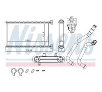 Intercambiador de calor, calefacción interior NISSENS 707190