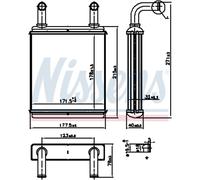 Intercambiador de calor, calefacción interior NISSENS 707225