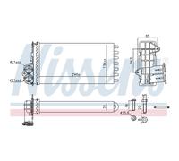 Intercambiador de calor, calefacción interior NISSENS 707268