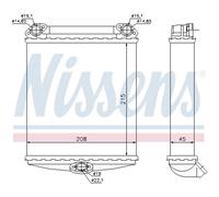 Intercambiador de calor, calefacción interior NISSENS 72001