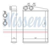 Intercambiador de calor, calefacción interior NISSENS 72046