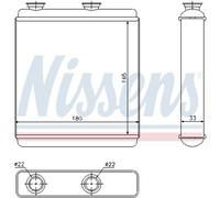 Intercambiador de calor, calefacción interior NISSENS 72663