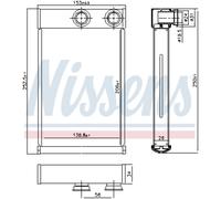 Intercambiador de calor, calefacción interior NISSENS 72669
