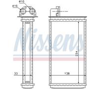 Intercambiador de calor, calefacción interior NISSENS 72981