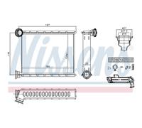Intercambiador de calor, calefacción interior NISSENS 73345