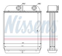 Intercambiador de calor, calefacción interior NISSENS 73644