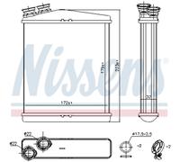 Intercambiador de calor, calefacción interior NISSENS 73645
