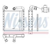 Intercambiador de calor, calefacción interior NISSENS 73943