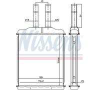 Intercambiador de calor, calefacción interior NISSENS 76505